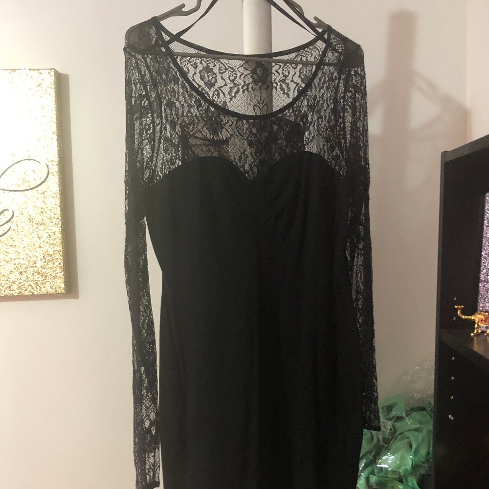 Black mini dress